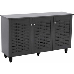 HomeMarkt Iggy Παπουτσοθήκη Ξύλινη Γκρι Μ114xΠ34xΥ68cm HM2211.10