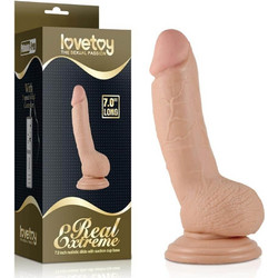 Lovetoy Real Extreme 7.0" The Sexual Passion Ρεαλιστικό Dildo με Βεντούζα & Όρχεις 18cm Flesh