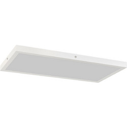 HOMCOM Σετ 2 Λεπτών και Μινιμαλιστικών LED Φωτιστικών Οροφής με Ρυθμιζόμενο Χρώμα, από Ατσάλι και Πλαστικό, 60x30x3.7 cm, Λευκό B31-635V00WT