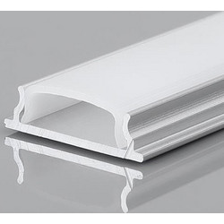 Eurolamp 145-70904 Εξωτερικό Προφίλ Αλουμινίου Ταινίας LED με Οπάλ Κάλυμμα 200x1x1εκ
