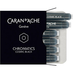 Ανταλλακτική Αμπούλα Μελάνι Caran D'Ache Chromatics Μαύρο Κουτί 6 Τεμαχίων