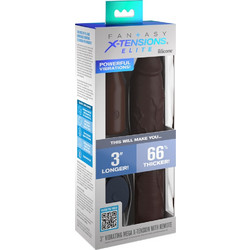 Pipedream Fantasy X-tensions Elite Sleeve with Plug 17.8cm Brown