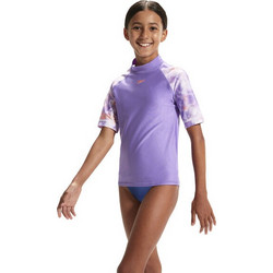 Speedo Short Sleeve Αθλητικό Αντηλιακό UV Παιδικό Μαγιό Μπλούζα για Κορίτσι Μωβ 8-117311-4496