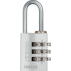 Abus 145/20 Titalium Λουκέτο Ασφαλείας Συνδυασμού 20mm ΑΣΗΜΙ Silver