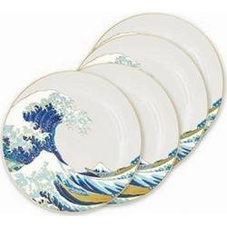 The Great Wave of Kanagawa - 4-Pack Σετ Πιάτων (21cm)