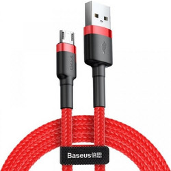 Καλώδιο USB-A σε microUSB Baseus Cafule, 18W, 2.4A, 1m, Κόκκινο Μαύρο CAMKLF-B09
