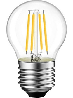 Λαμπτήρας LED G45 Bulb pakoworld 6W 2700K E27 clear 342-000085