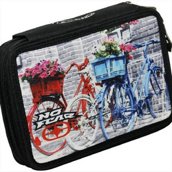 No Fear Bloom Bikes Κασετίνα Γεμάτη με 2 Θήκες Γκρι 347-01100