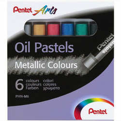 Pentel Λαδοπαστέλ 6 Χρώματα Metallic - PHN-M6