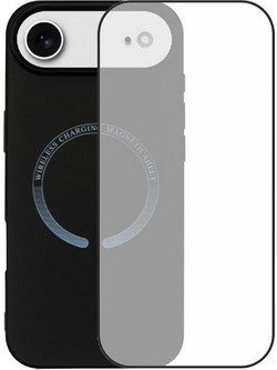 Redshield iPhone 17 Air MagSafe Silicone Case & Full Face Glass Black Θήκη Κινητού & Προστατευτικό Οθόνης