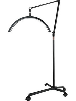 Επιδαπέδιο Φωτιστικό Ροδάκια Half Moon Light 36w Σπαστό Βραχίονα Τηλεχειριστήριο HD-M50x Ασημι 57090499