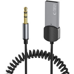 Tech-Protect UltraBoost Bluetooth 5.0 Audio Δέκτης με Καλώδιο Aux Αρσενικό - Γκρι