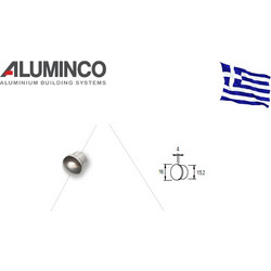 Τάπα για προφίλ για κάγκελα αλουμινίου τύπου INOX F50-300 Aluminco 4438 σε Ral 9005 Mat