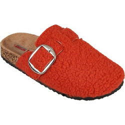 Mitsuko WS06145W-RED Γυναικεία σαμπό παντόφλα μπουκλέ - Κόκκινο