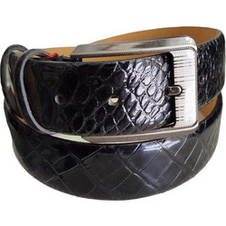 Alpe Ανδρική Ζώνη Δερμάτινη 3.5cm Μαύρη Belt-m31