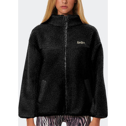 Body Action Γυναικεία Ζακέτα Fleece Μακριά με Κουμπιά Μαύρη 071423