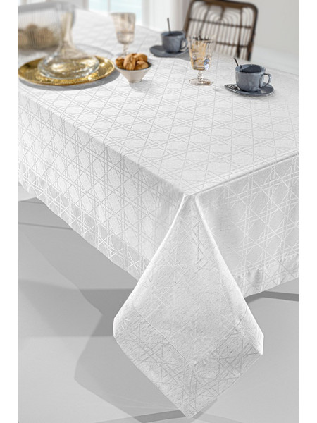Τραπεζομάντηλο Glamour White 160x220 της Guy Laroche (100% Polyester Jacquard)