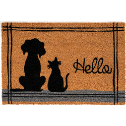 Πατάκι Εισόδου Αντιολισθητικό Coco 029 Cat Dog hello 40x60εκ Sdim