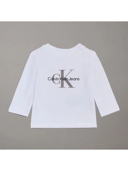Calvin Klein Βρεφικό Μακρυμάνικο Μπλουζάκι Unisex White