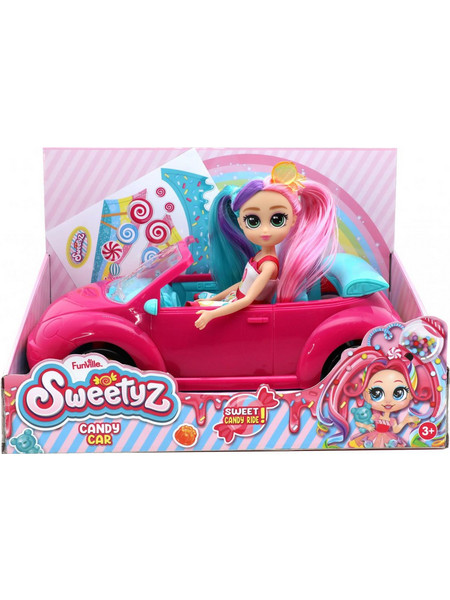 Sweetyz SYZ81076 Σετ Κούκλα με κάμπριο αυτοκίνητο