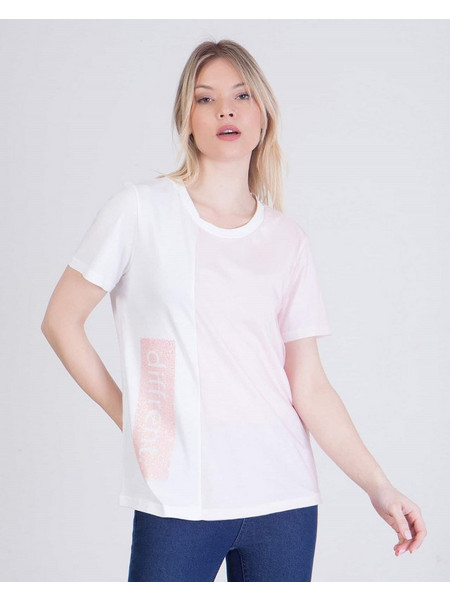 T-Shirt Με Γκλίτερ - Ροζ