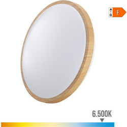 LED πλαφονιέρα 18W στρογγυλή ψυχρό λευκό 6400K IP20 με εφέ ξύλου 1820lm/W 32540 EDM