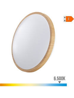 LED πλαφονιέρα 18W στρογγυλή ψυχρό λευκό 6400K IP20 με εφέ ξύλου 1820lm/W 32540 EDM