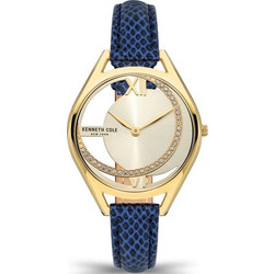 Kenneth Cole Γυναικείο Ρολόι με Μπλε Δερμάτινο Λουράκι KCWLA2124201