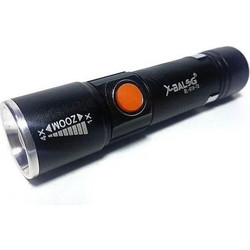 Mini Led Επαναφορτιζόμενος Φακός USB 200lm Bailong BL-616-T6