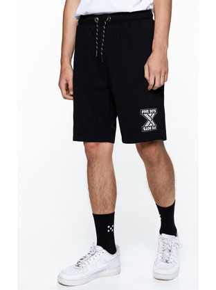 Hoodloom X Five Dots Ανδρική Βερμούδα Μαύρη