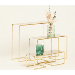 Beauty Home 3 ΜΕΤΑΛΛΙΚΕΣ ΒΑΣΕΙΣ ΠΑΡΟΥΣΙΑΣΗΣ 27x29,5x10cm / 18x28,5x10cm / 9x27x10cm