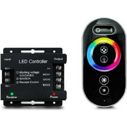 Controller για Ταινίες LED RGB 12/24VDC 216W/432W με Τηλεχειριστήριο Αφής ZY-2430