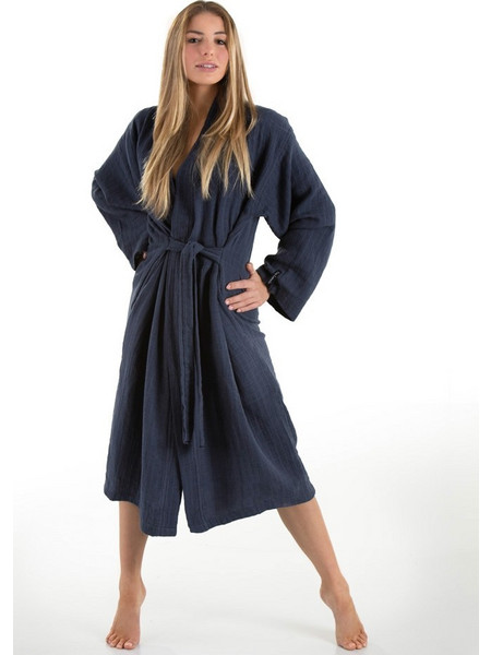 Guy Laroche Μπουρνούζι Βαμβακερό Navy Μπλε