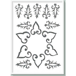 ΑΥΤOΚΟΛΛΗΤΟ TRANSFER GLITTER S-08 SS-08 SILVER 17x25cm