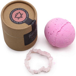 Ancient Wisdom Rose Quartz Gem Bracelet Bath Bomb Set