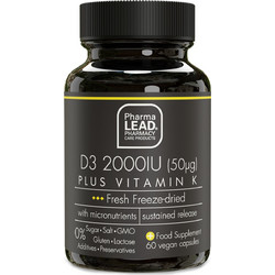 Pharmalead Black Range D3 2000iu Plus Vitamin K 60 Κάψουλες