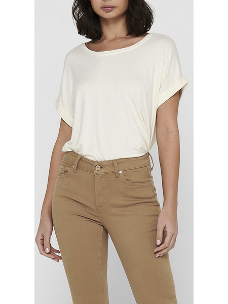 ONLY ONLMOSTER S/S O-NECK TOP NOOS JRS. 15106662-Antique White OffWhite