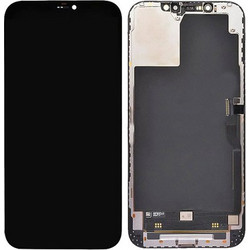 TW INCELL LCD για iPhone 12 Pro Max, camera-sensor ring, earmesh, μαύρη