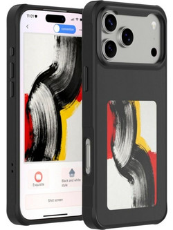 4sMarts Case E-Ink With Nfc Display Qi2 For Iphone 17 Pro Max Black - (541789)