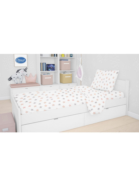 Πάπλωμα Παιδικό Βαμβακερό Μονό 160x240εκ. Star 103 Grey DimCol
