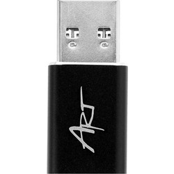 Art C12 - Μετατροπέας USB-A σε Type-C σε Μαύρο Χρώμα
