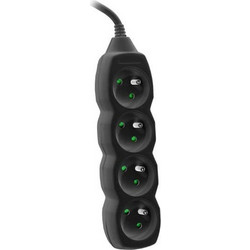 Tracer Extension Cord Powercord 3.0M Πολύπριζο 4 Θέσεων με Καλώδιο 3m TRALIS44615