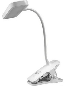 XO 249-0032 Επαναφορτιζόμενο LED Φωτιστικό Γραφείου με Εύκαμπτο Βραχίονα και Κλιπ σε Λευκό Χρώμα