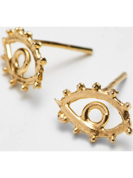 Γυναικεία Σκουλαρίκια Xoutou's Evil Eye Pins Μάτι Επιχρυσωμένο 925 Ασήμι 49832-Gold - 49832-Gold