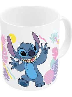 Stor: Stitch Hawaian Flower - Ceramic Mug In Gift Box (325ml)