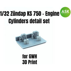 Zundap KS 750 - Engine Cylinders detail set recommended for GWH 1/35