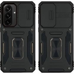 Sonique Ring Armor CamShield Back Cover Black (Samsung Galaxy A37 5G)