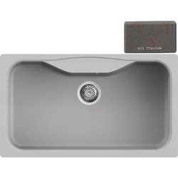 Elleci Fox 360 Ένθετος Νεροχύτης Γρανίτη Titanium 86x50cm