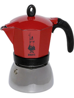 Bialetti Moka Induction nera 0006946 Μπρίκι Espresso 6Cups Κόκκινο