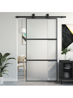 vidaXL Πόρτα Εσωτερική Συρόμενη Γυάλινη 102.5x205cm 155200